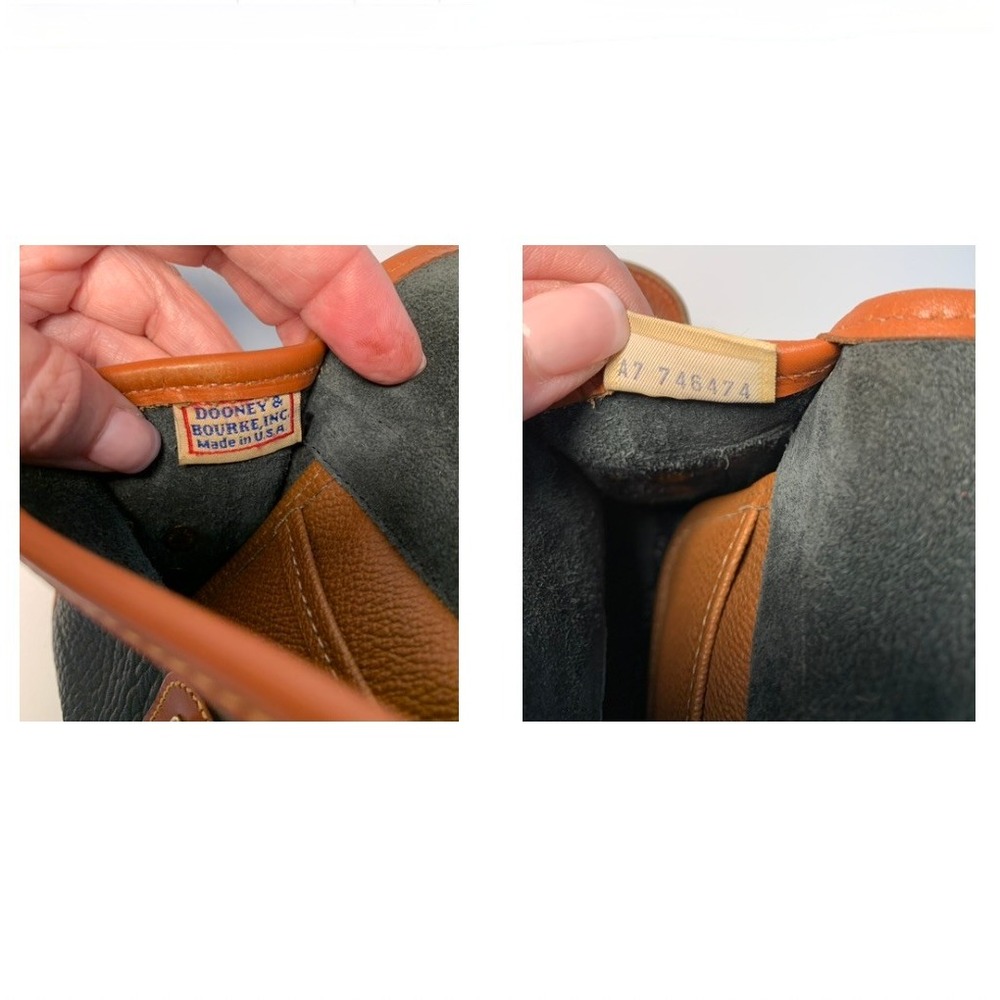 Dooney & Bourke Vintage 90s All-Weather Leather Navy Little Lock Bag Crossbody - Picture 11 of 16